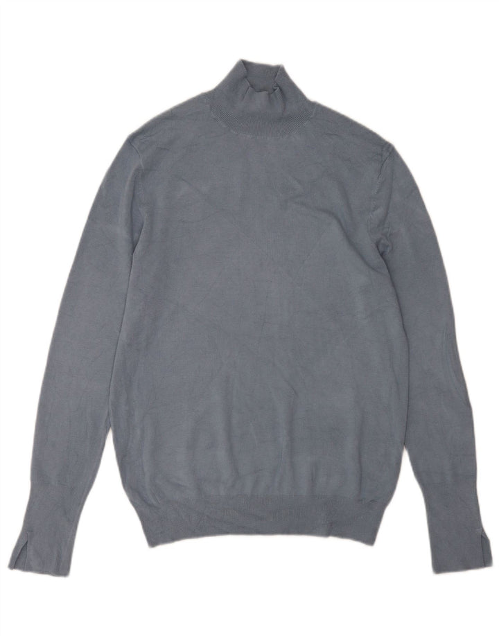 Suéter Zara feminino com gola tartaruga, 18 XL, azul