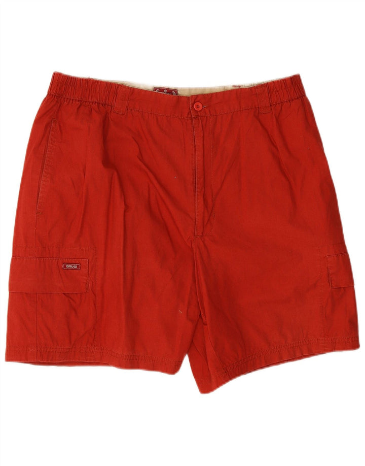 Brugi Mens Cargo Shorts XL W38 Algodão Vermelho