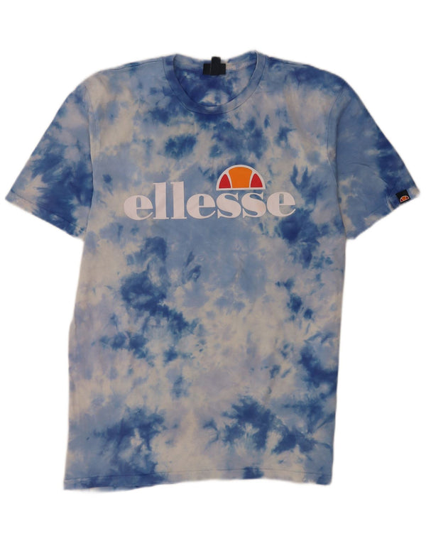 Ellesse Camiseta masculina gráfica Top XL Azul Tie Dye Algodão