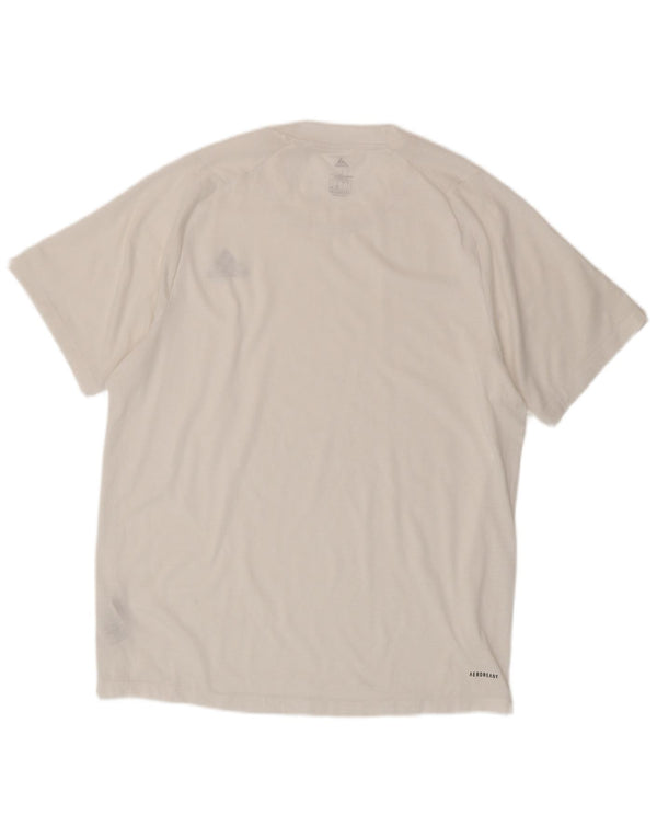 Adidas Mens Aeroready Camiseta Top Grande Poliéster Branco