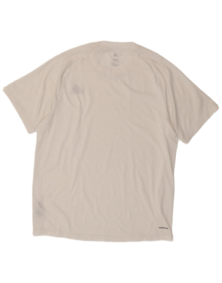 Adidas Mens Aeroready Camiseta Top Grande Poliéster Branco