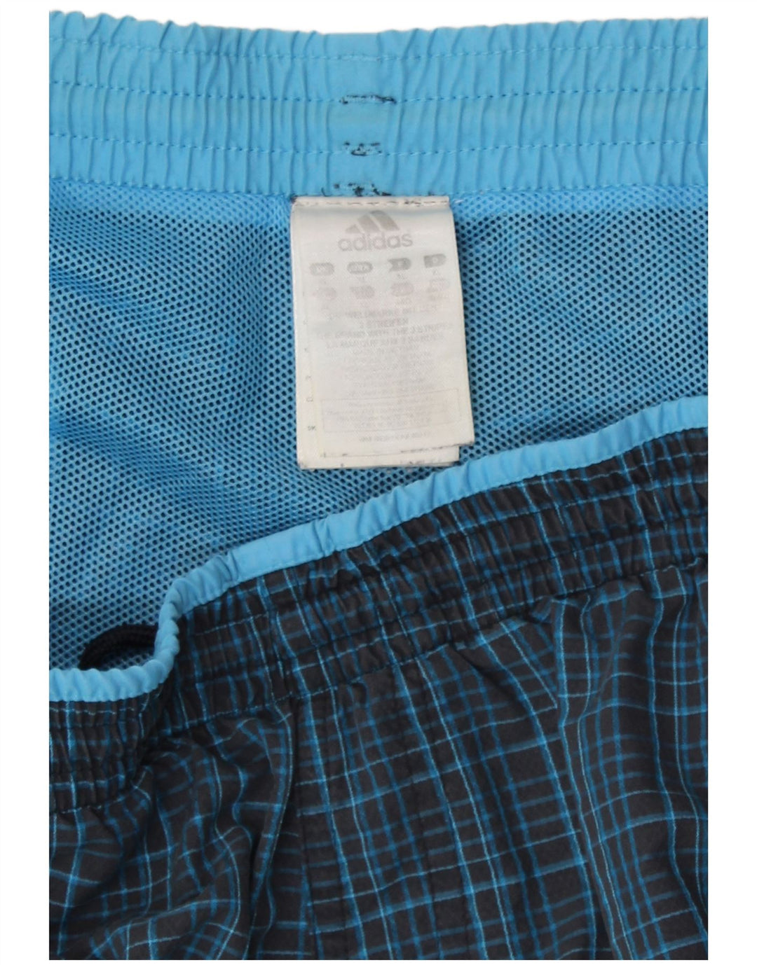 Shorts de natação masculino Adidas XL azul marinho xadrez poliamida