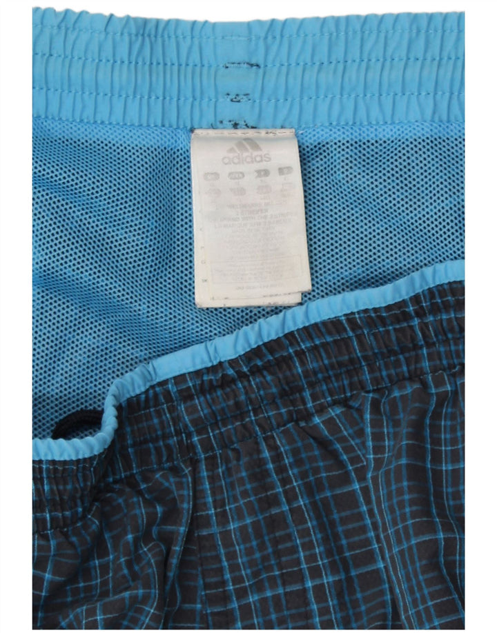 Shorts de natação masculino Adidas XL azul marinho xadrez poliamida