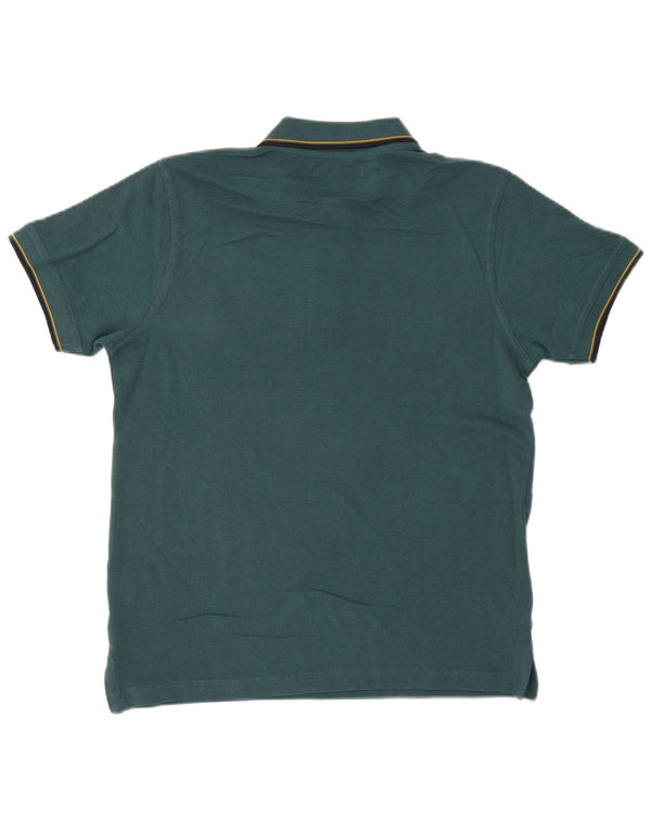 Camisa polo masculina Renato Balestra de algodão listrado verde médio
