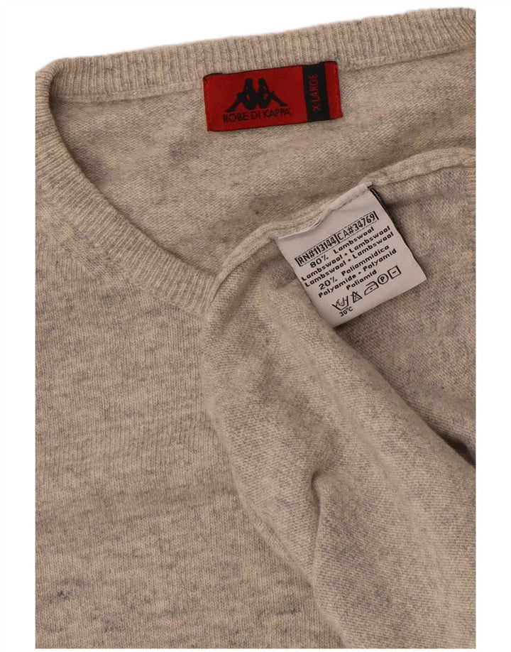Suéter masculino Kappa com gola redonda XL lã cinza