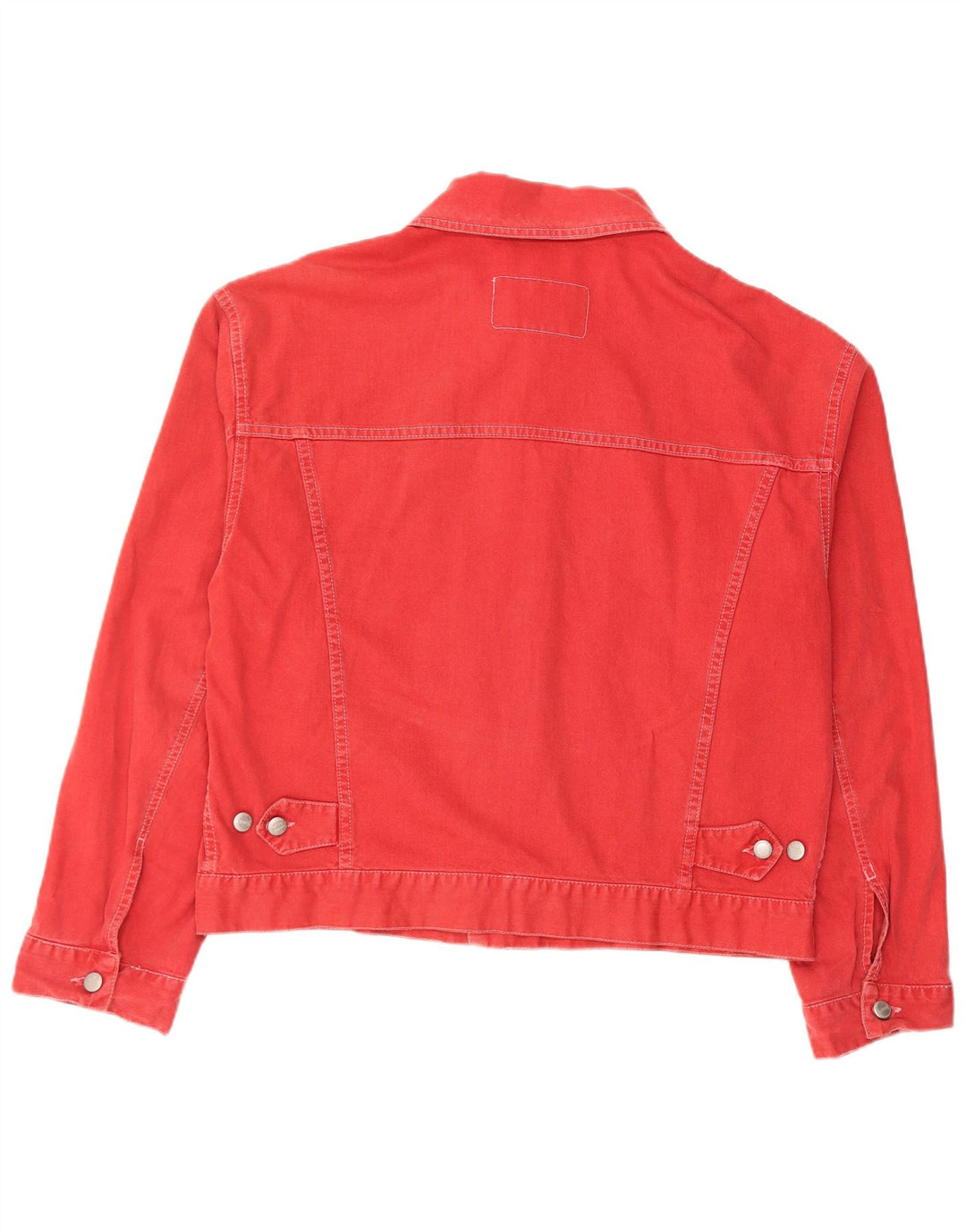 Jaqueta jeans masculina Sisley UK 38 algodão vermelho médio