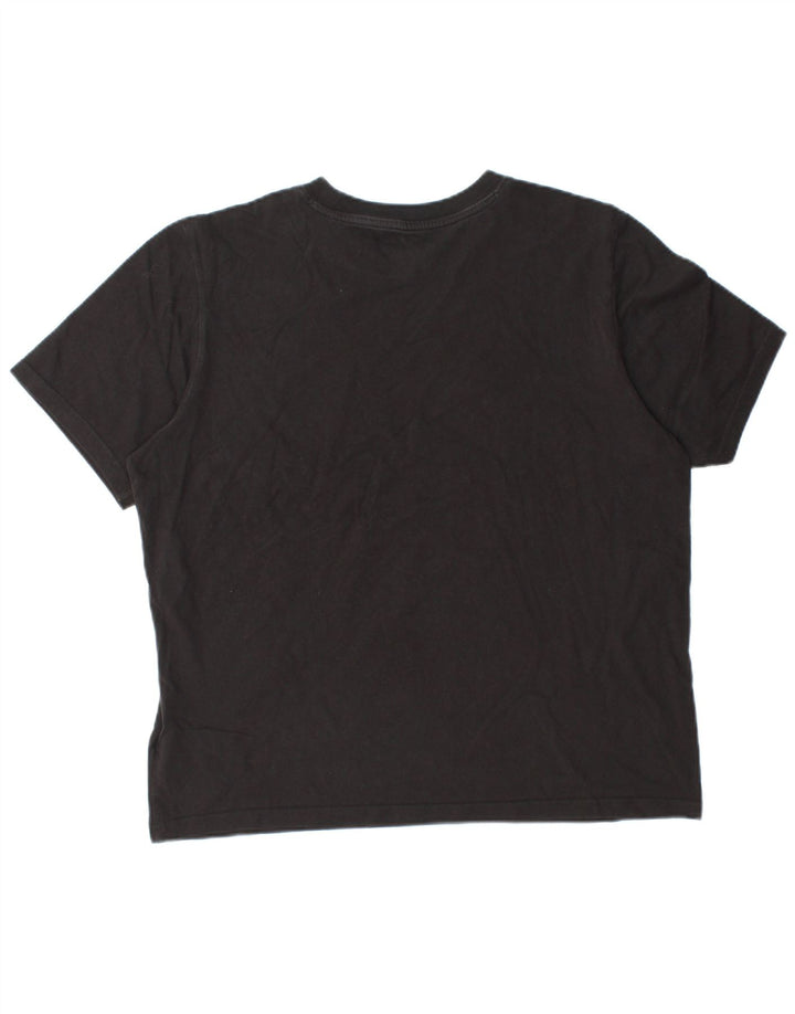 Camiseta masculina PUMA com estampa gráfica grande de algodão preto