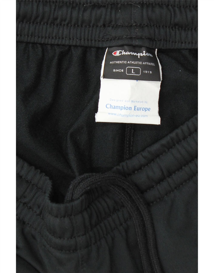 Calça de treino masculina Champion grande poliéster preto