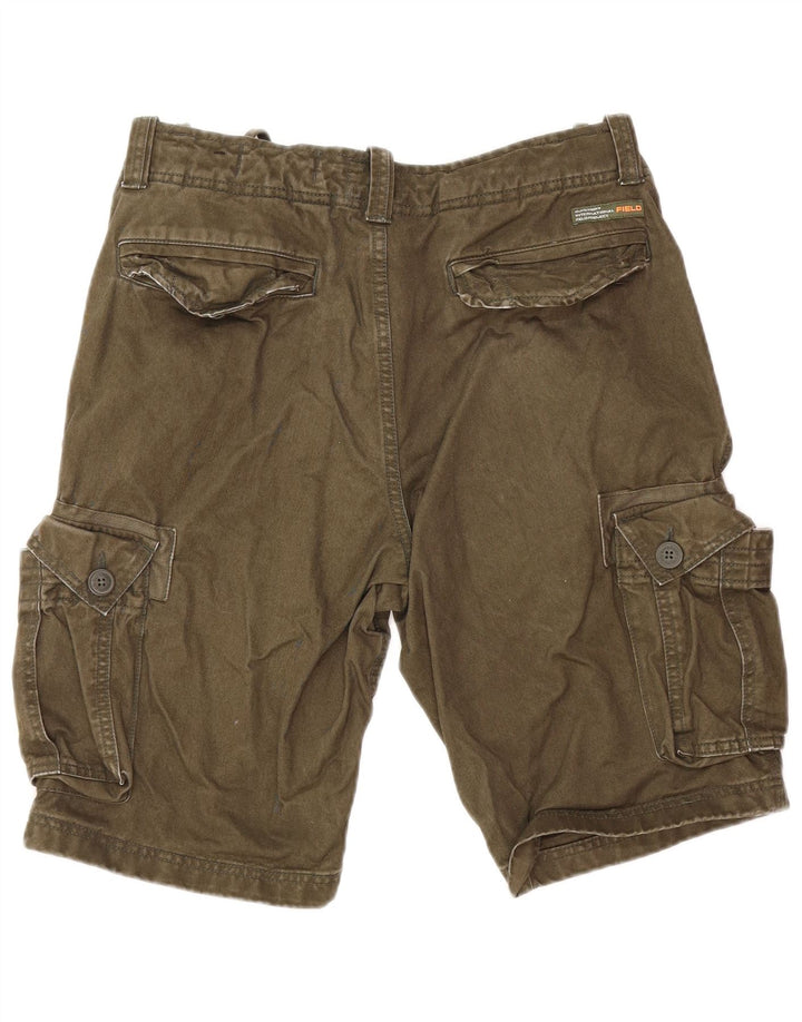 Shorts cargo masculino SUPERDRY W32 algodão cáqui médio