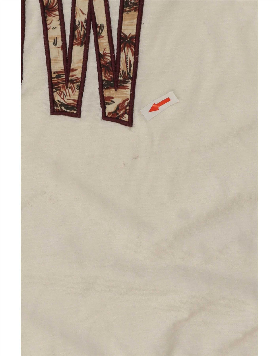 Camiseta masculina gráfica Benetton Top médio algodão branco