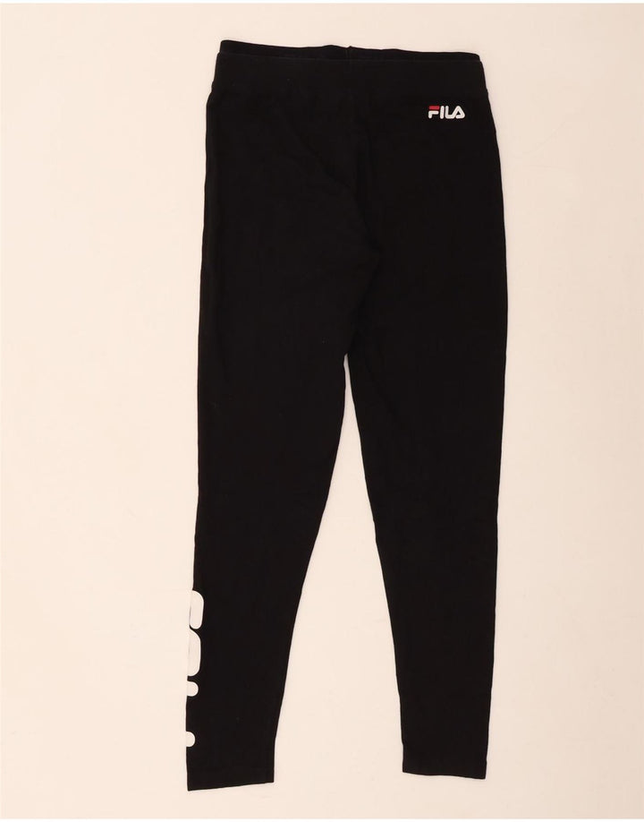 Leggings Fila Feminino UK 12 Médio Algodão Preto