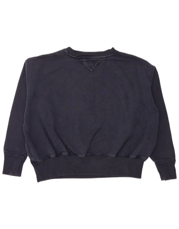 Tommy Hilfiger moletom gráfico feminino jumper UK 14 médio azul marinho