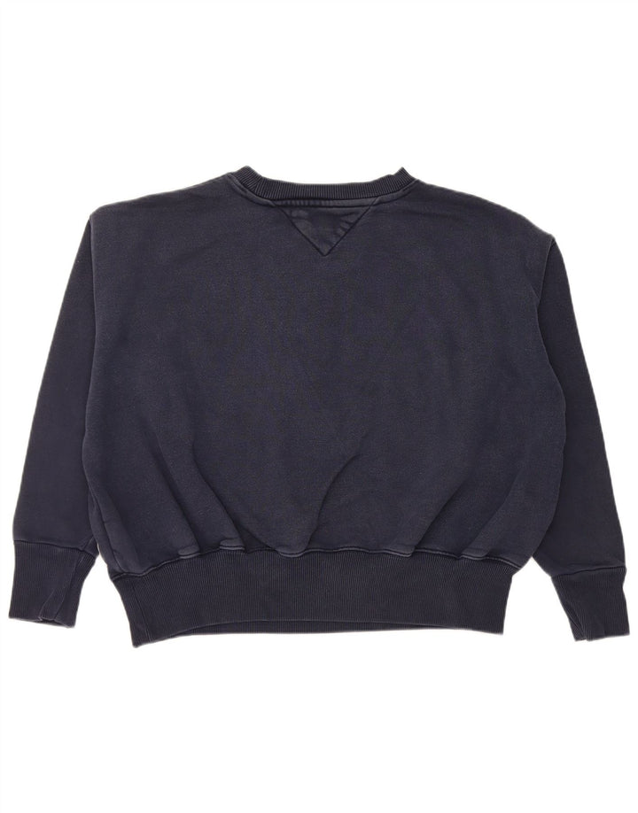 Tommy Hilfiger moletom gráfico feminino jumper UK 14 médio azul marinho