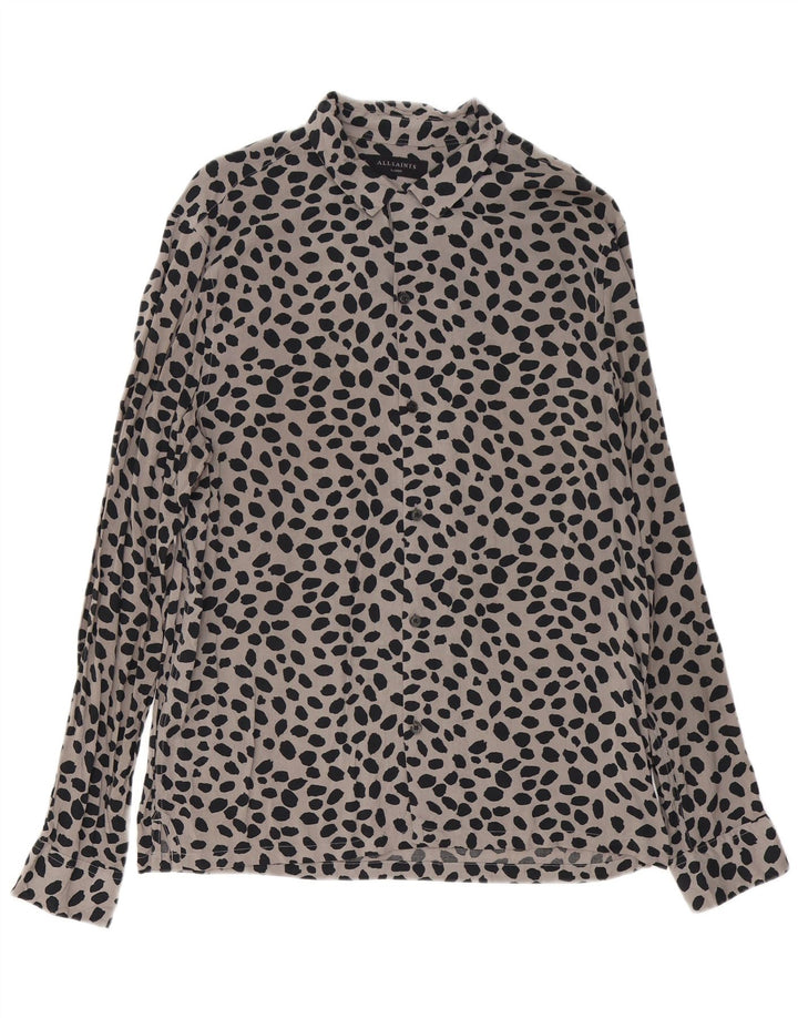 Camisa masculina All Saints grande cinza com estampa animal viscose