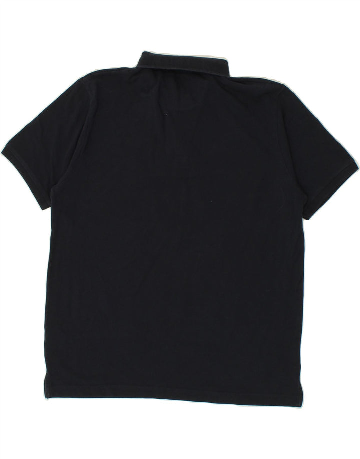 DACK'S Mens Polo Shirt 2XL Navy Blue Cotton Vintage Dack's and Second-Hand Dack's from Messina Hembry 