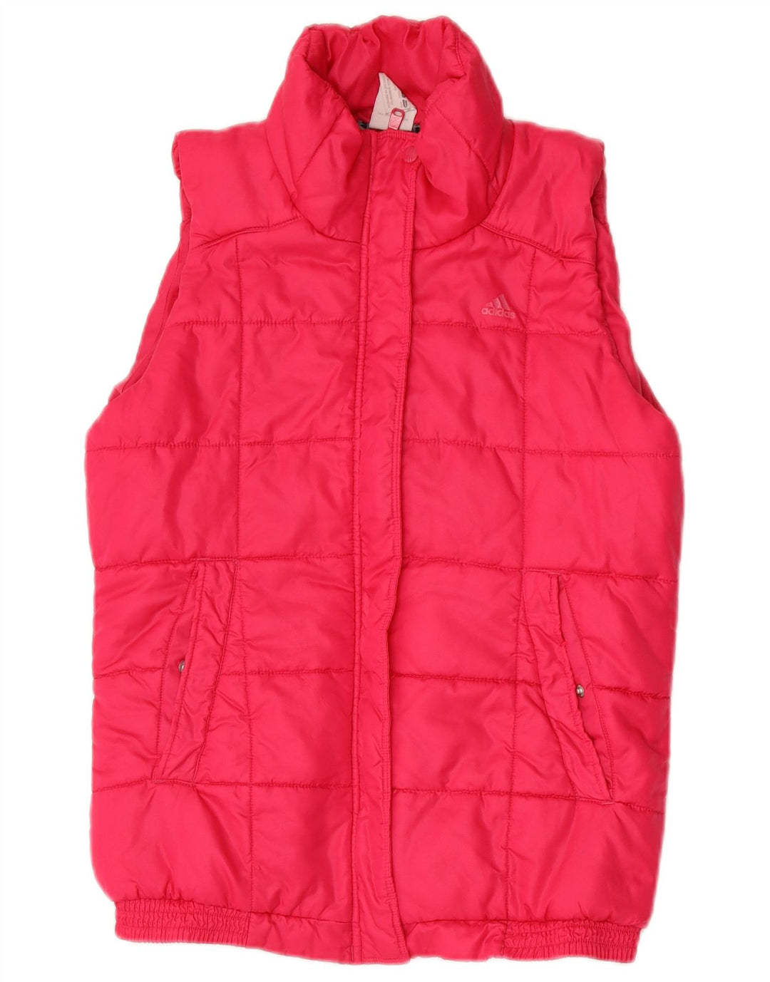 Colete acolchoado feminino Adidas UK 12/14 poliéster rosa médio