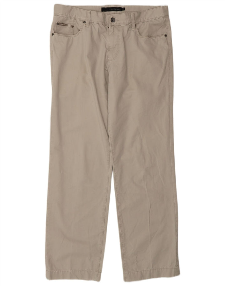 Calça cargo reta masculina CALVIN KLEIN W34 L32 algodão cinza