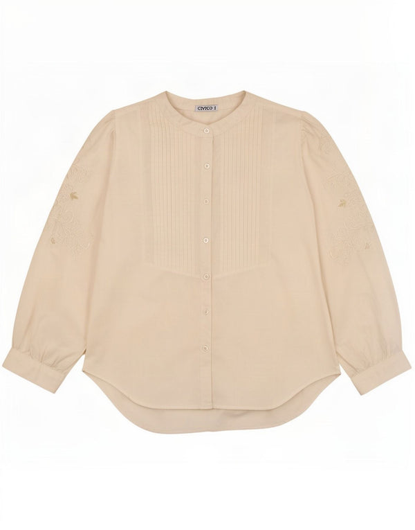 Blusa camisa feminina vintage UK 14 algodão branco médio