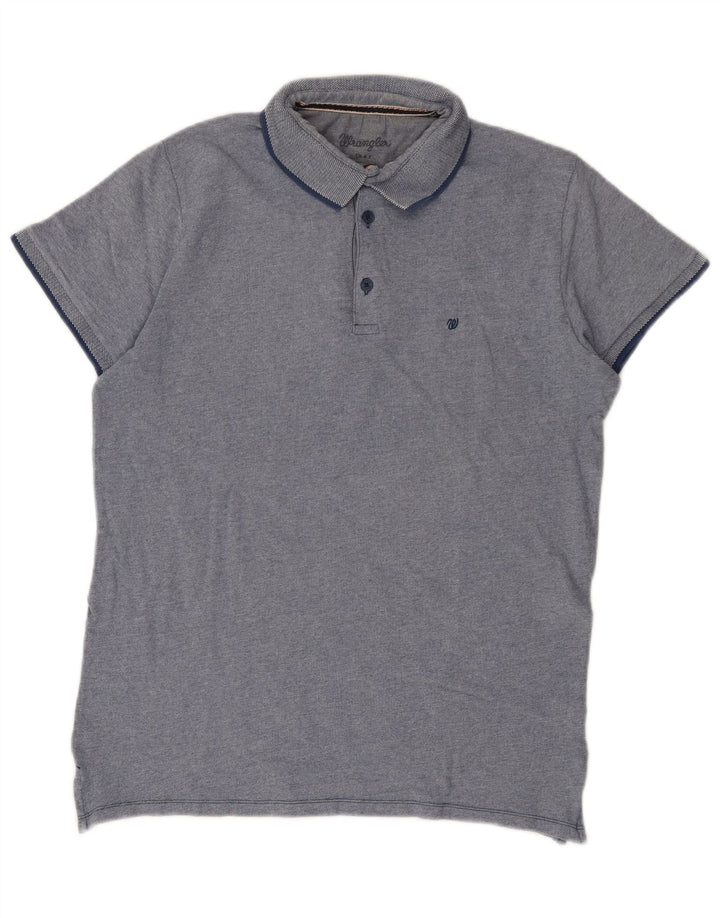 Camisa polo masculina Wrangler Regular Fit grande azul