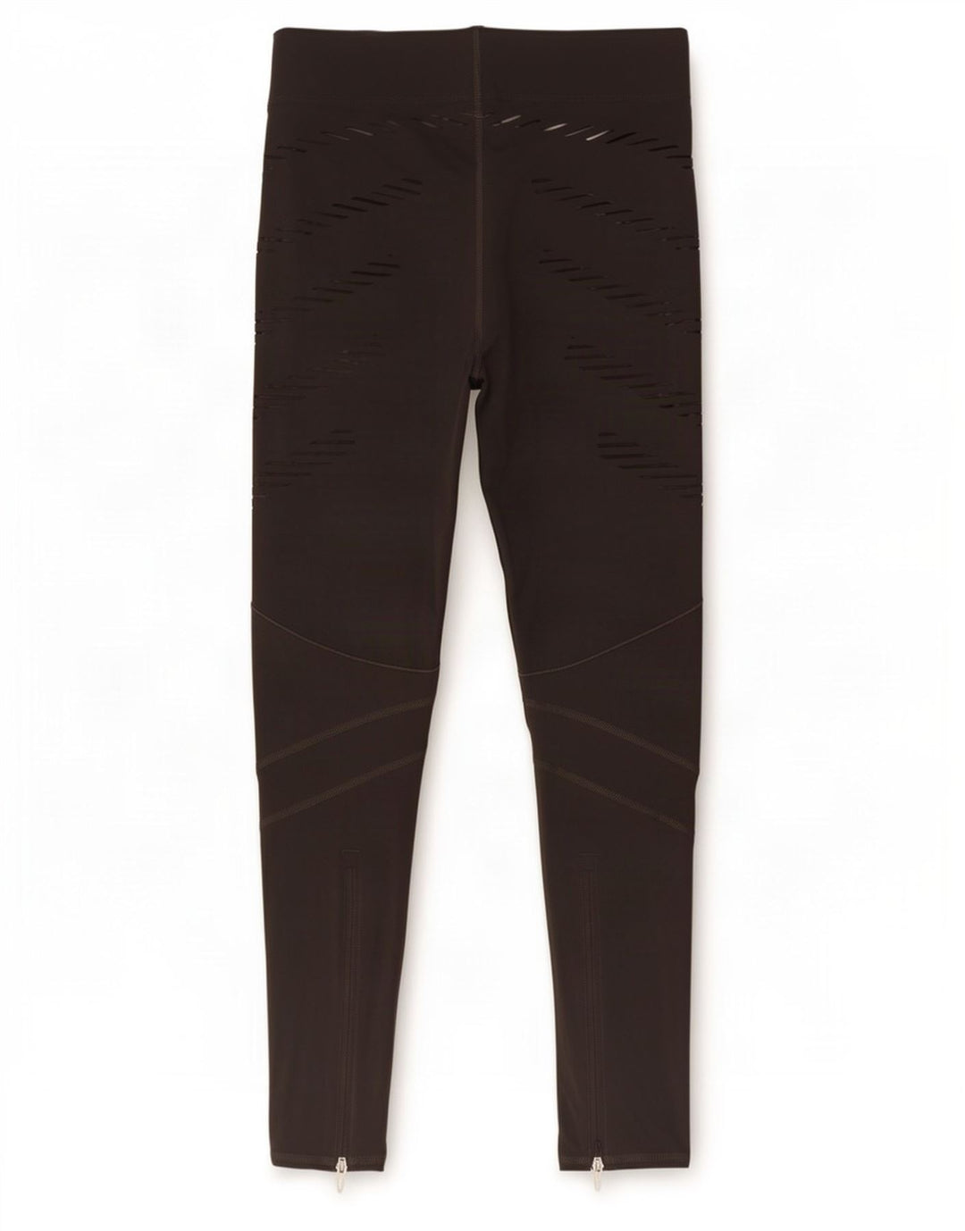 Adidas Womens Climalite Leggings UK 8/10 Small Grey Striped Polyamide