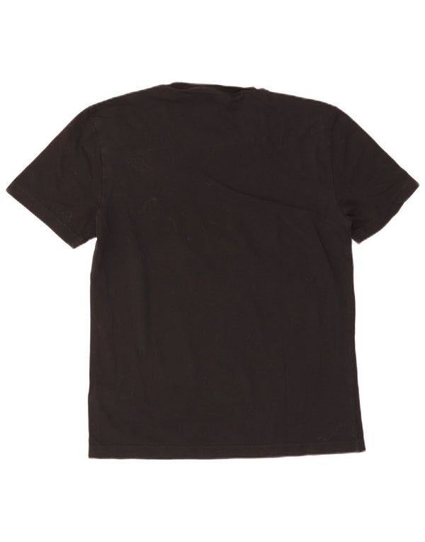 Camiseta masculina Calvin Klein com estampa gráfica grande de algodão preto