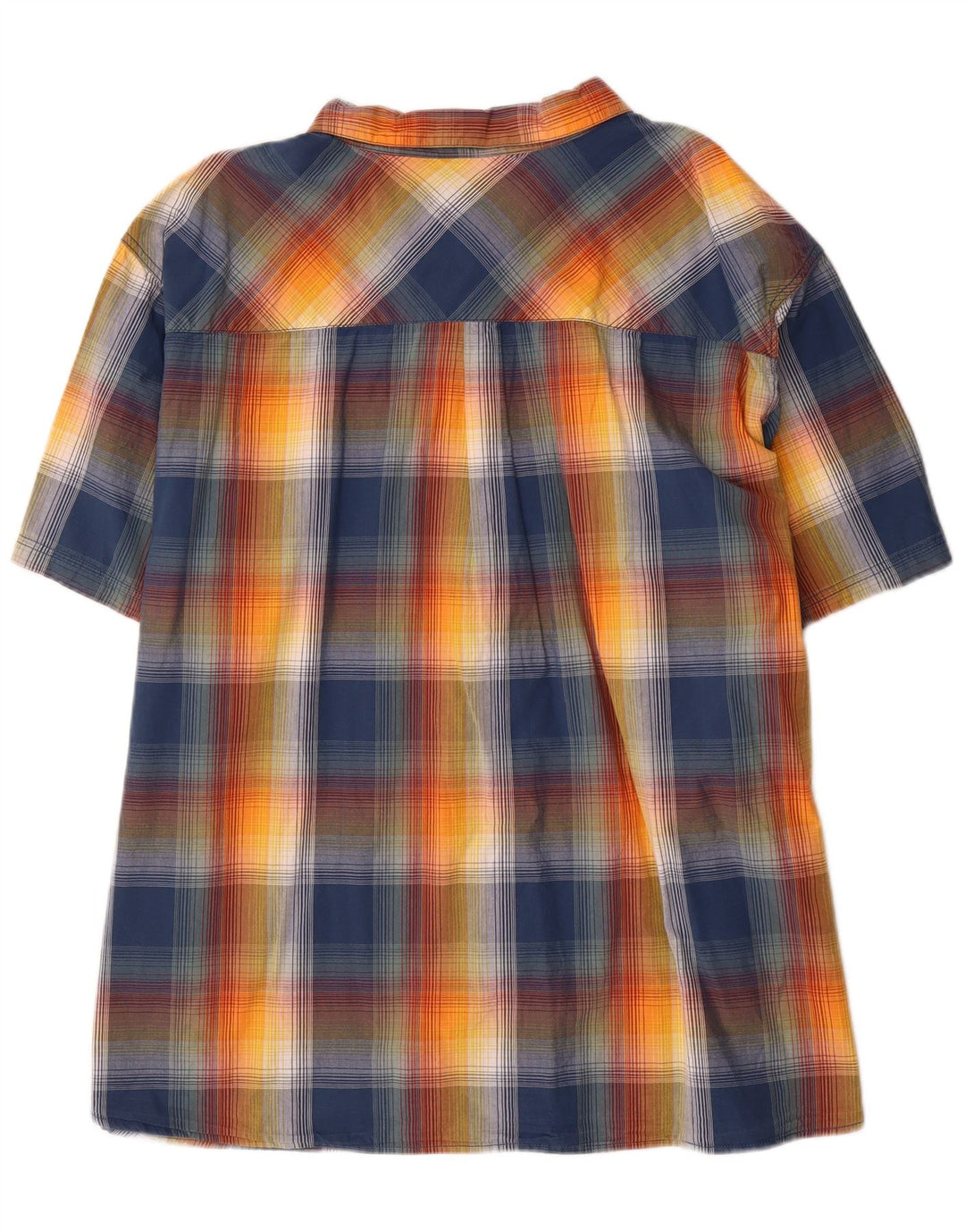Camisa masculina de manga curta Weird Fish 5XL algodão xadrez multicolorido