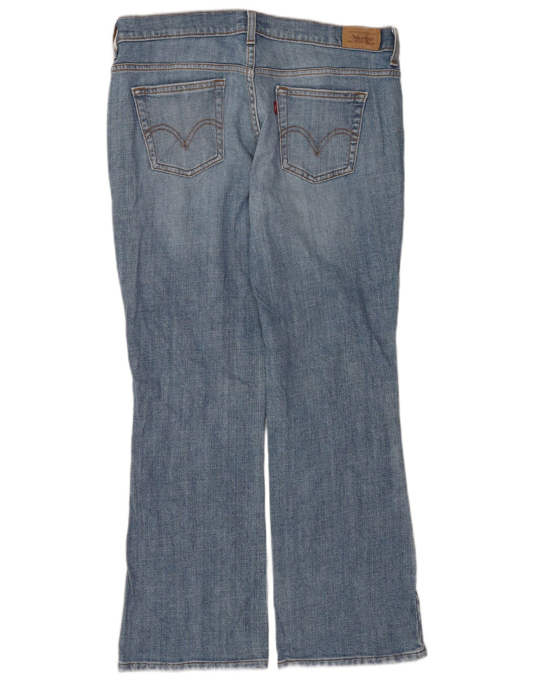 Calça jeans feminina Levi's 515 Bootcut US 12 grande W32 L30 azul algodão