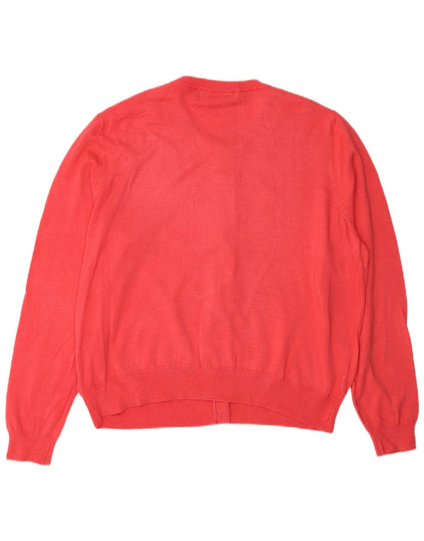 Suéter cardigã feminino Marks & Spencer UK 20 2XL viscose rosa