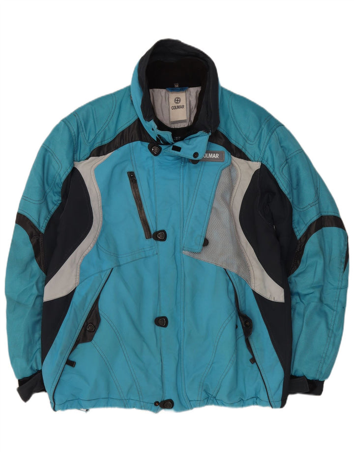 Jaqueta de esqui masculina Colmar EU 54 grande bloco colorido azul