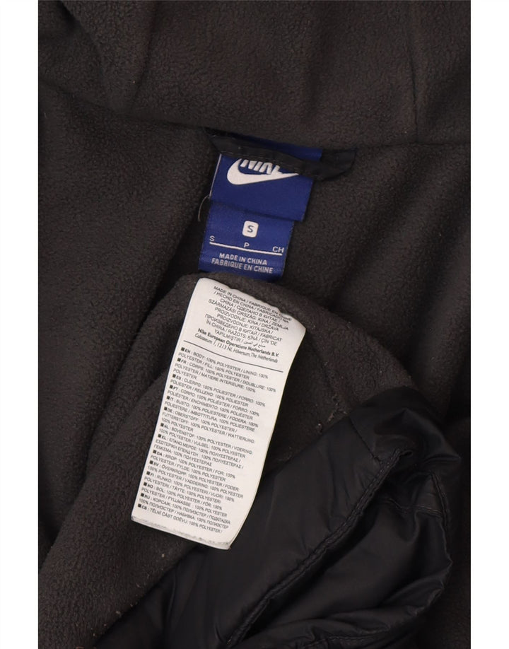 Jaqueta corta-vento masculina Nike com capuz UK 36 poliéster preto pequeno