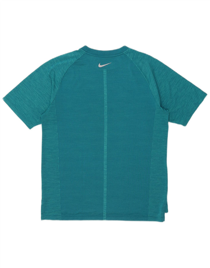 Camiseta masculina Nike Dri Fit Top médio azul manchado