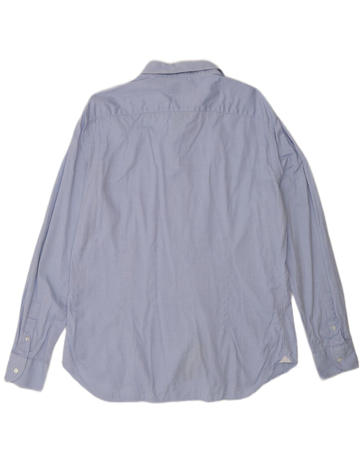 Camisa masculina Massimo Dutti tamanho 43 17 grande algodão azul