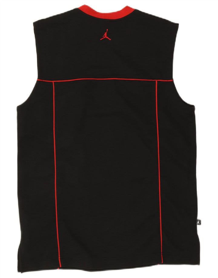 Jordan Mens Vest Top UK 39/41 Médio Preto Listrado Poliéster