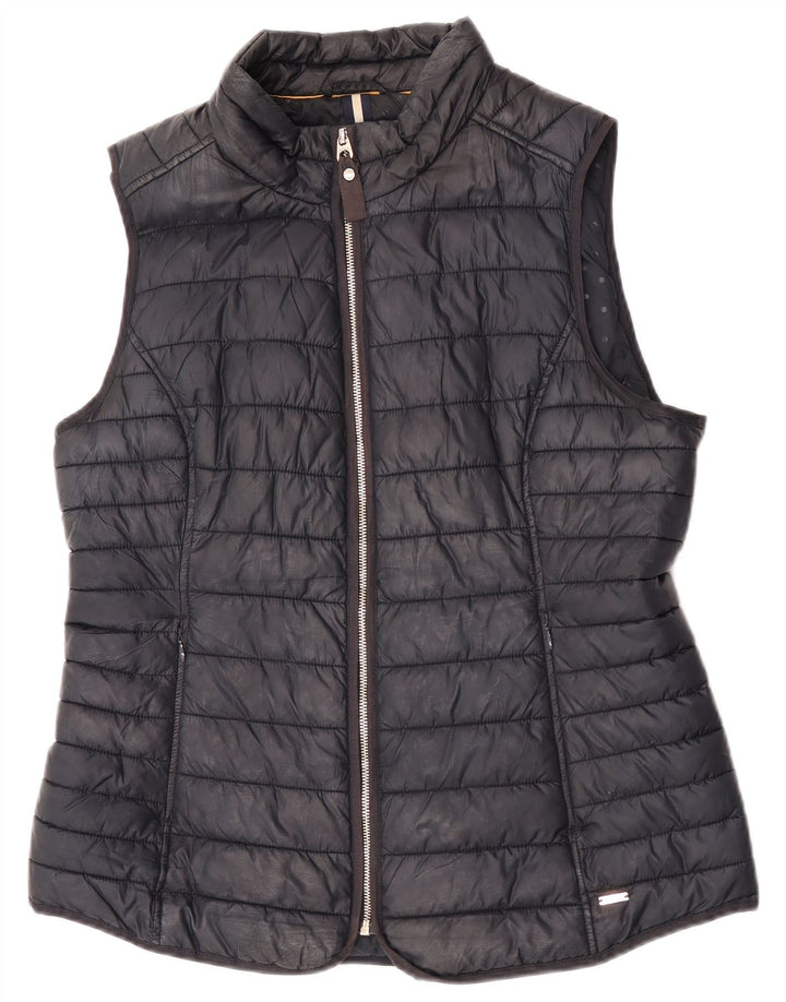 Gilet feminino acolchoado Joules UK 16 grande poliéster preto