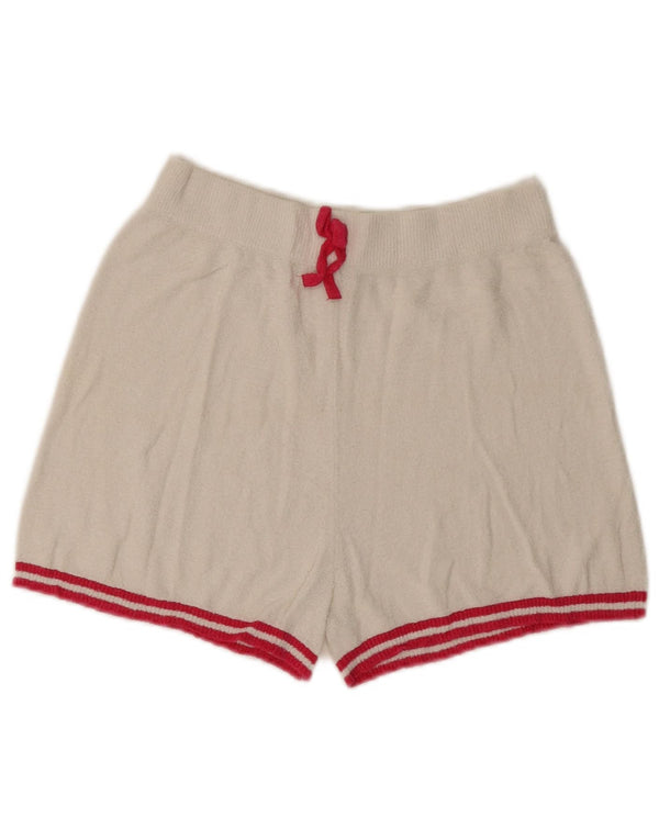Benetton Meninas Shorts Casual 10-11 Anos XL Listrado Branco Algodão