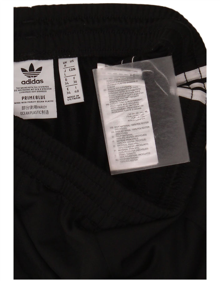 Calças de treino femininas Adidas UK 8 pequenas poliéster preto