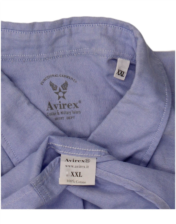 Camisa masculina Avirex 2XL algodão azul