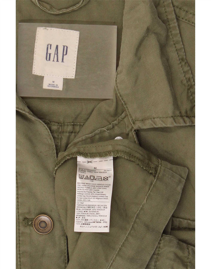 Camisa utilitária feminina Gap UK 14 Medium Khaki Tencel