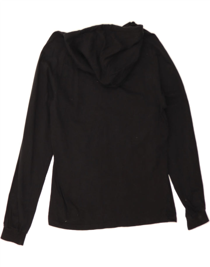 CHAMPION Mens Hooded Top Long Sleeve Small Black Cotton Vintage Champion and Second-Hand Champion from Messina Hembry 