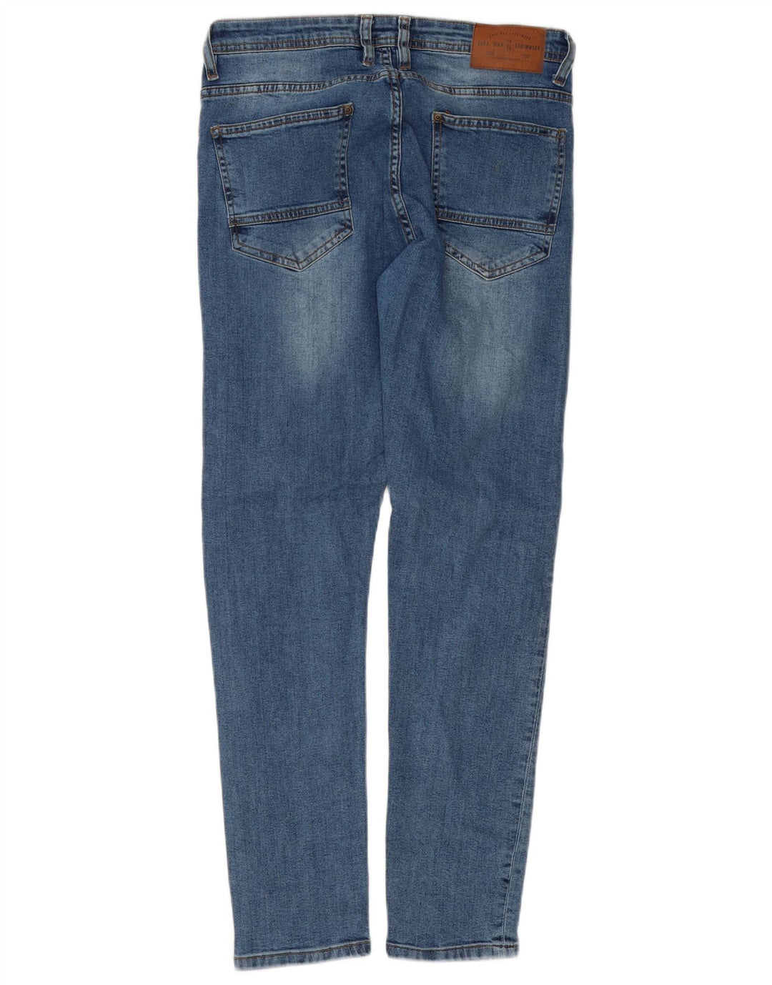 Zara Mens Slim Jeans EU 42 Grande W32 L29 Azul Algodão