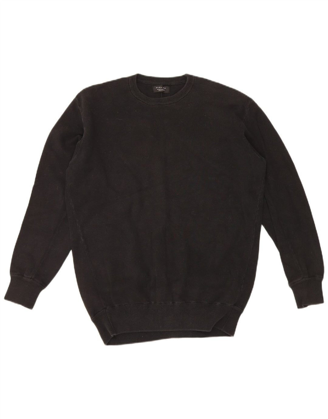Zara Moletom Masculino Jumper Médio Preto