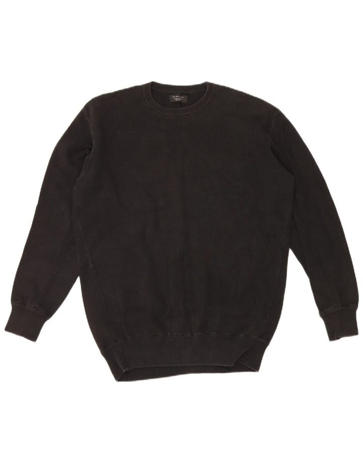 Zara Moletom Masculino Jumper Médio Preto