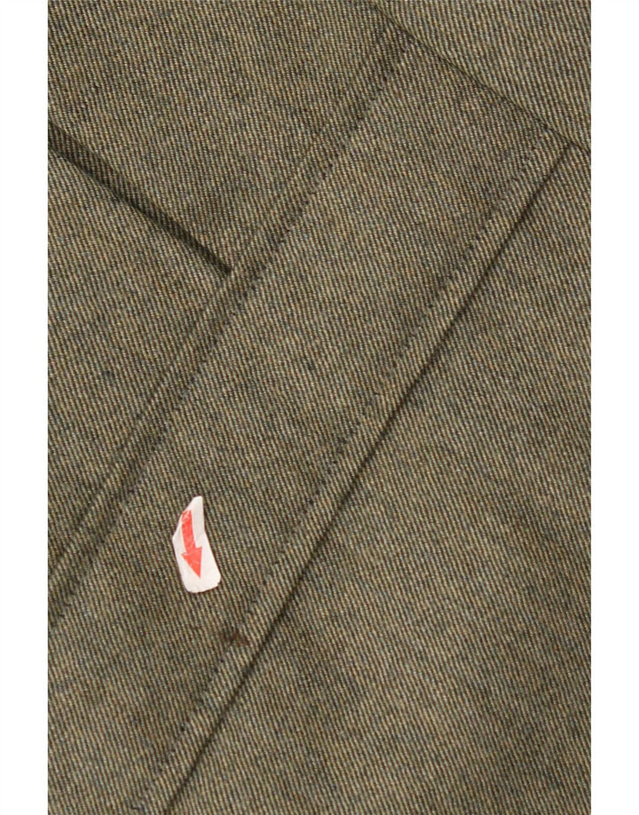Jaqueta blazer masculina vintage com 3 botões UK 38 Medium Khaki Colourblock