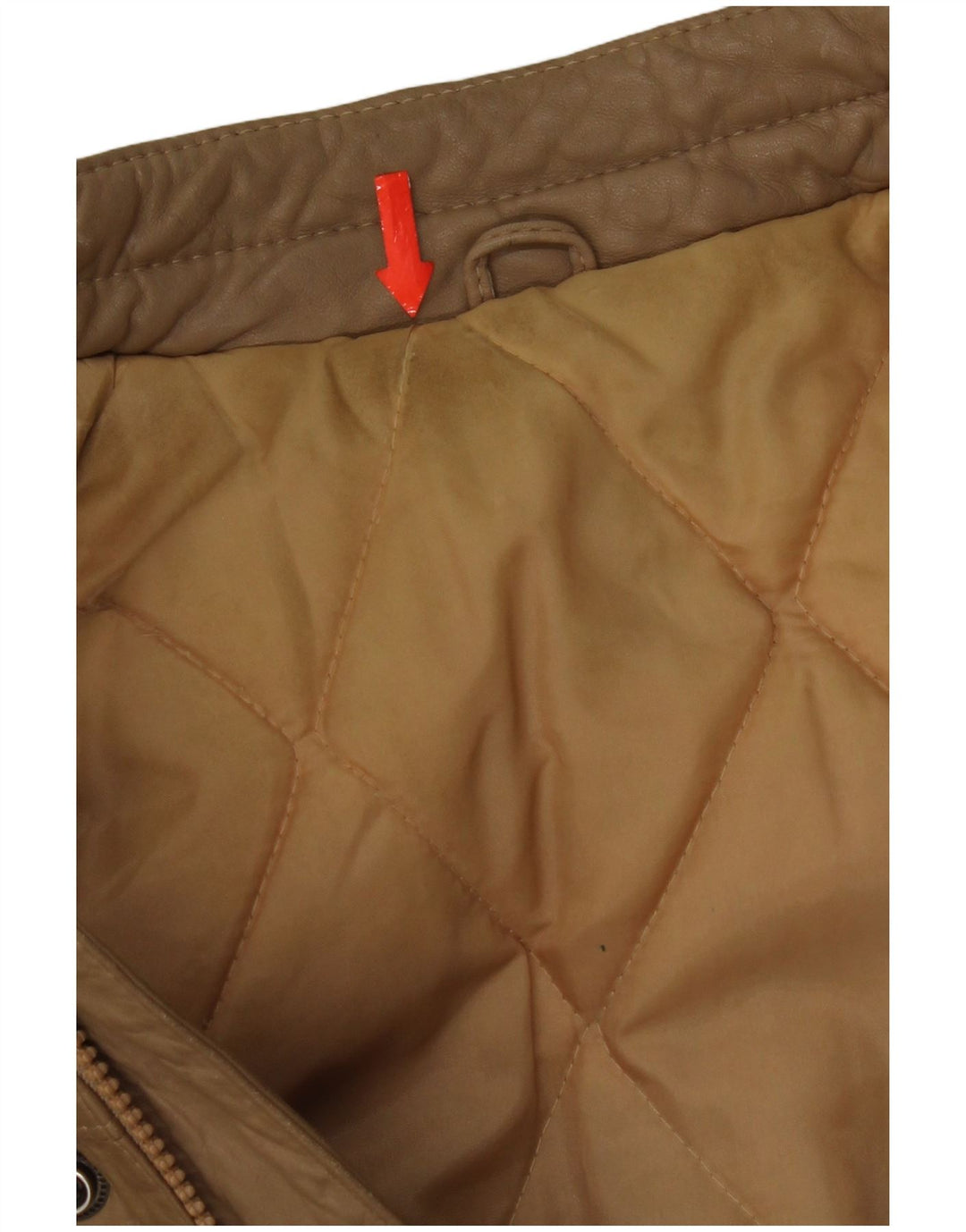Jaqueta de couro masculina vintage IT 48 couro bege médio