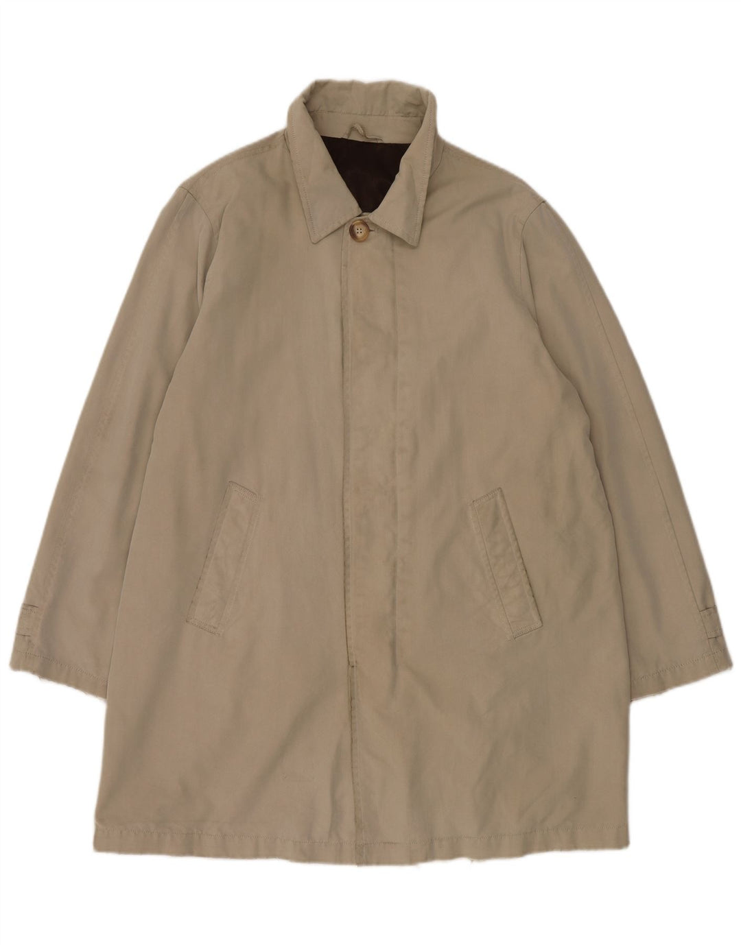 Sobretudo masculino Massimo Dutti EU 40 grande algodão cáqui
