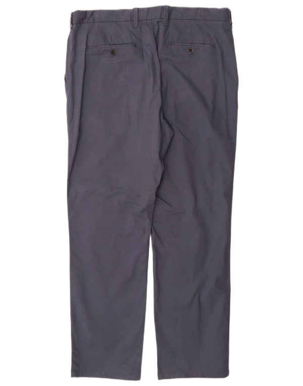 Calça chino masculina Marks & Spencer de ajuste regular W36 L31 algodão azul marinho
