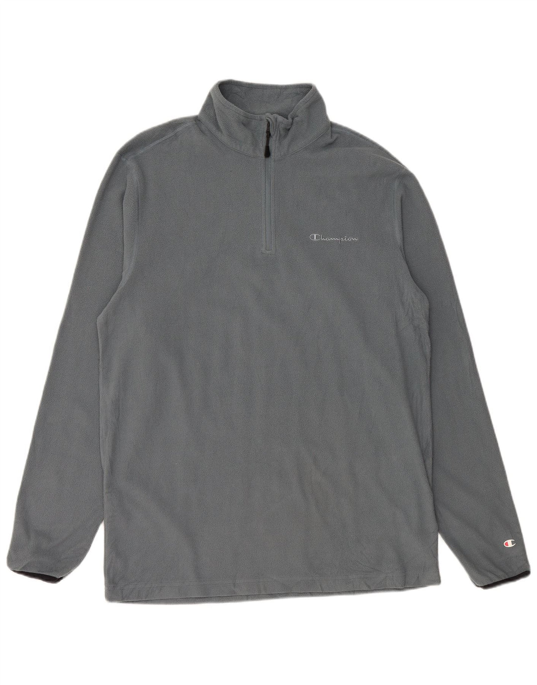 CHAMPION Suéter masculino de lã com zíper e gola 2XL poliéster azul