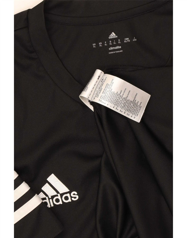 Adidas Mens Climalite Camiseta Top XL Preto Poliéster