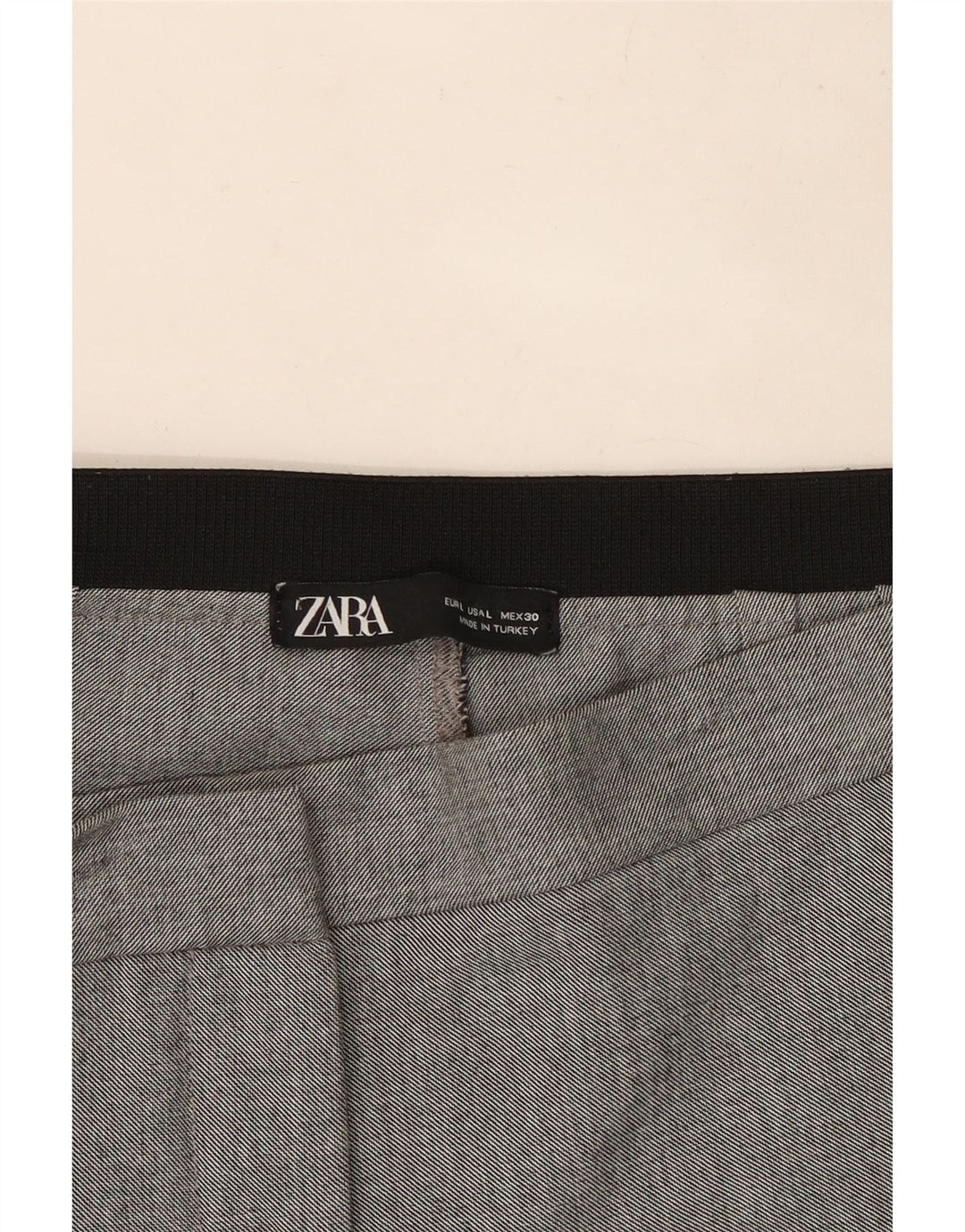 Zara Calça feminina reta de terno grande W32 L28 cinza