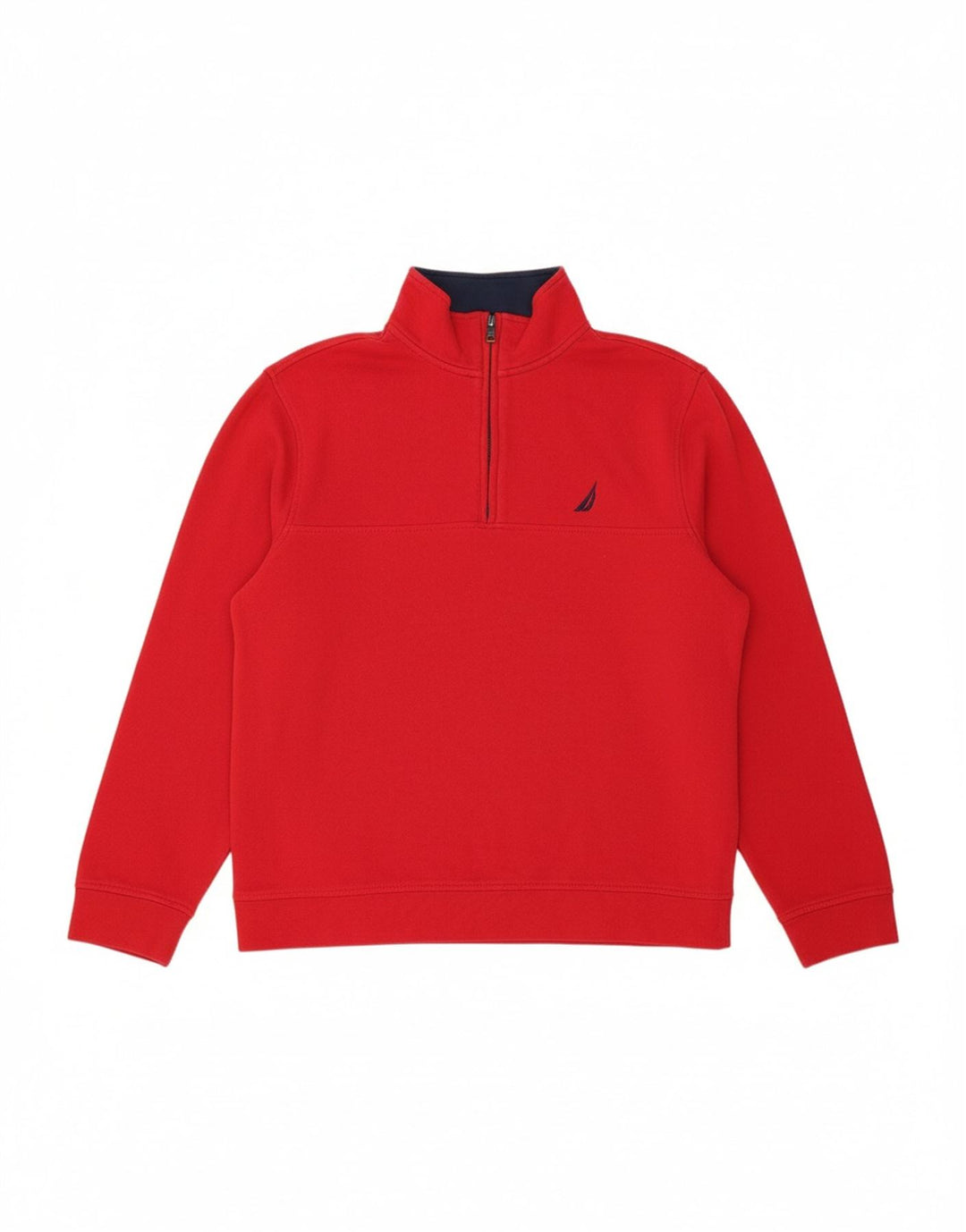 Moletom masculino NAUTICA com zíper e gola média vermelho